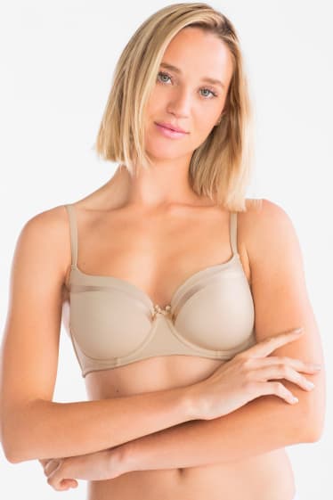 Women - Underwire bra - FULL COVERAGE - padded - skin
