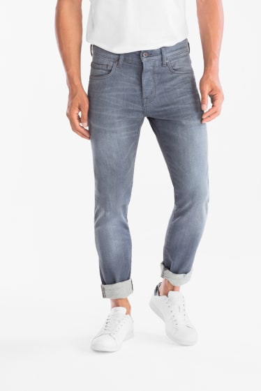 Heren - Slim jeans - jeansgrijs