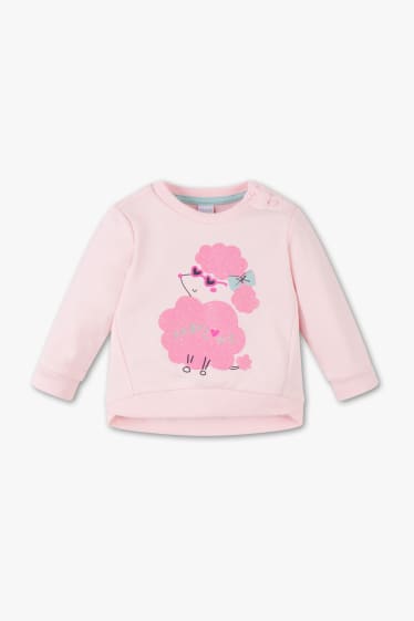 Babys - Baby-Sweatshirt - Glanz Effekt - rosa