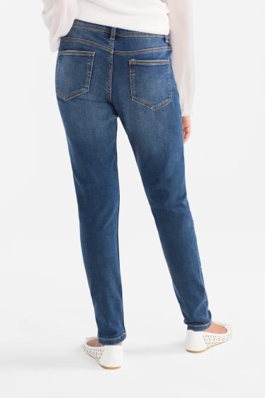 Kinder - Skinny Jeans - Glanz Effekt - jeansblau