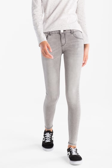 Enfants - Super skinny jean - jean gris clair
