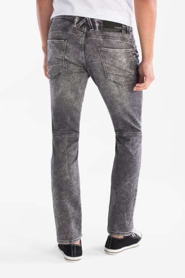 Mężczyźni - Slim jeans - dżinsy w dresowym stylu - dżins-szary