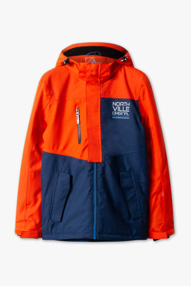 Children - Ski jacket - orange / dark blue