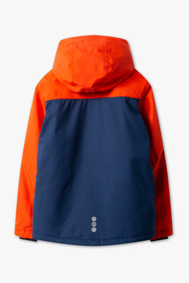 Enfants - Blouson de ski - orange / bleu foncé