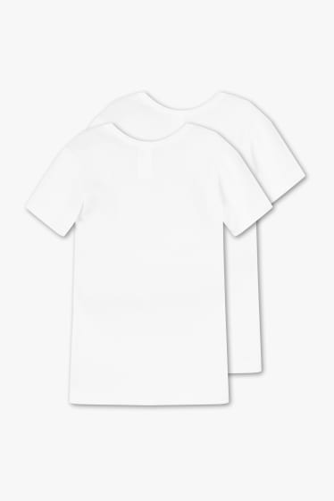 Kinder - T-Shirt - 2er Pack - weiß