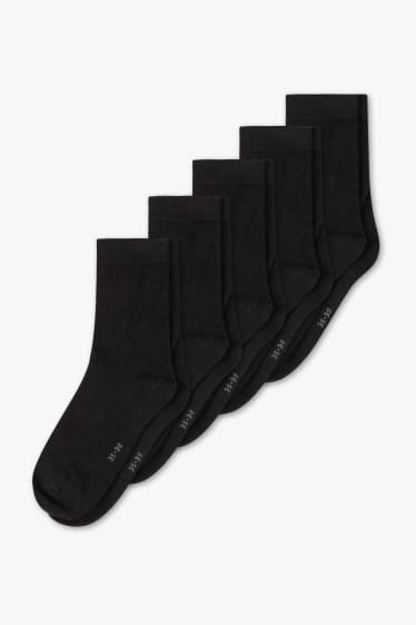 Women - Multipack of 5 - basic socks - black