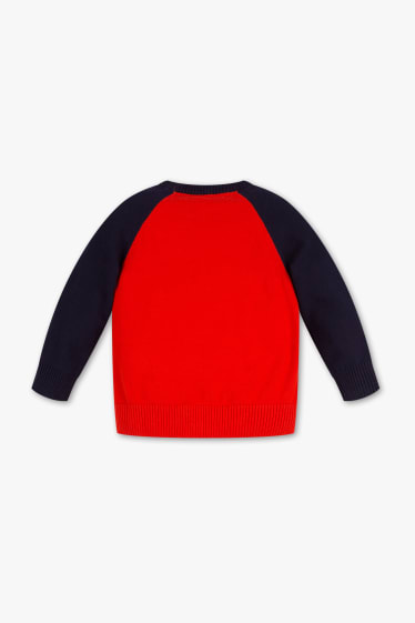 Children - Spider-Man - jumper - fine knit - red / dark blue