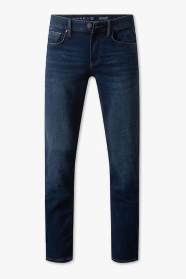 Mężczyźni - Slim jeans - dżinsy w dresowym stylu - dżins-niebieski