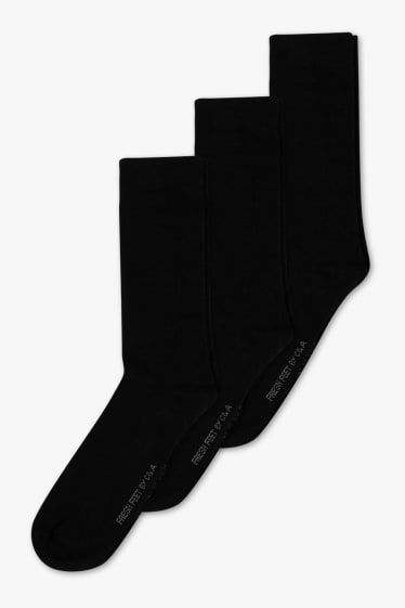 Hombre - Pack de 3 - calcetines - Áloe vera - negro