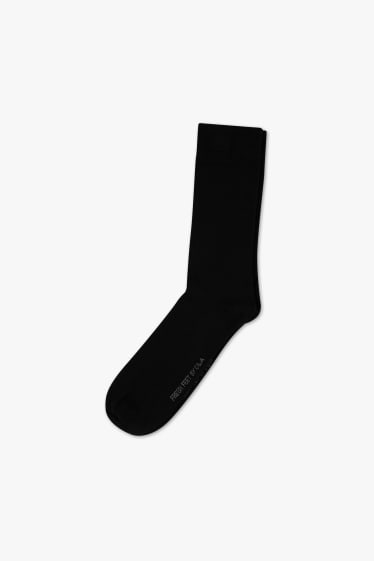 Heren - Set van 3 - sokken - Aloë vera - zwart