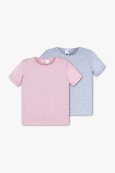 Kinderen - T-shirt - duopack - roze mix
