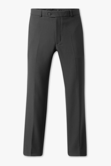 Men - Business trousers - regular fit - dark gray