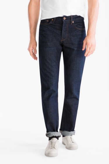Men - Straight jeans - denim-dark blue