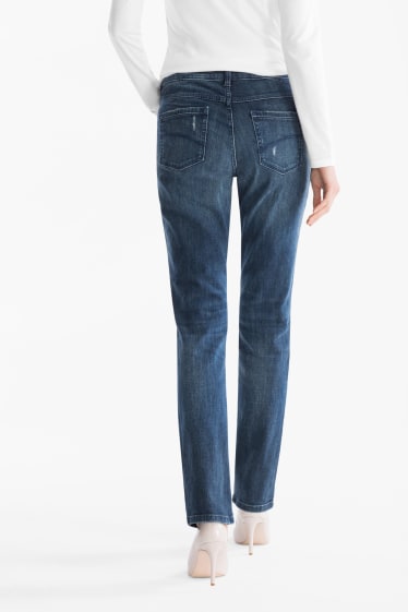 Kobiety - Slim jeans - bawełna bio - dżins-niebieski