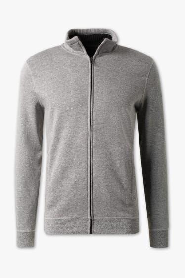 Hombre - Sudadera con cremallera - gris jaspeado