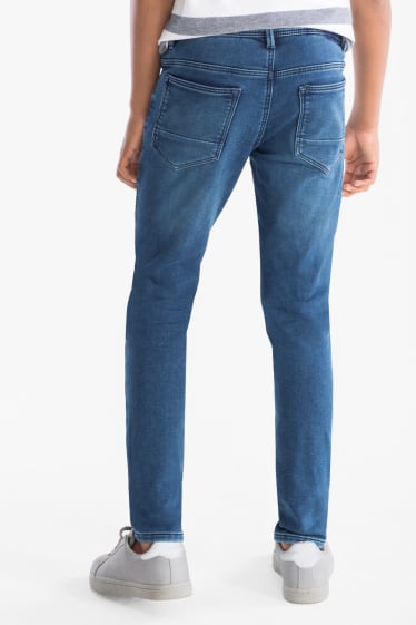 Dzieci - Skinny jeans - dżinsy w dresowym stylu - dżins-niebieski