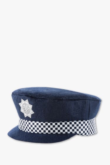 Kinderen - Politiepet - donkerblauw / wit
