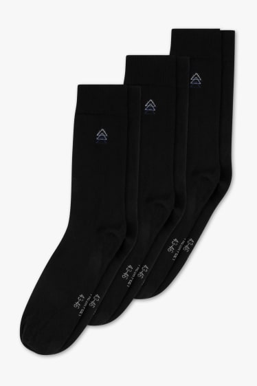 Men - Socks - 3 pairs - aloe vera - black