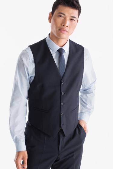 Men - Business waistcoat - regular fit - dark blue