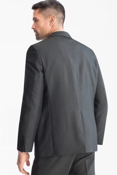 Men - Mix-and-match suit jacket - regular fit - pinstripe - black-melange