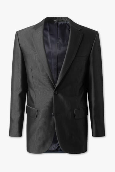 Men - Mix-and-match suit jacket - regular fit - pinstripe - black-melange