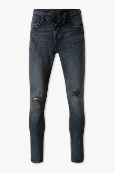 Heren - CLOCKHOUSE - super skinny jeans - jeansblauwgrijs