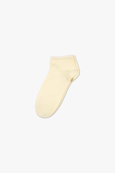 Donna - Confezione da 7 - calzini corti - giallo chiaro