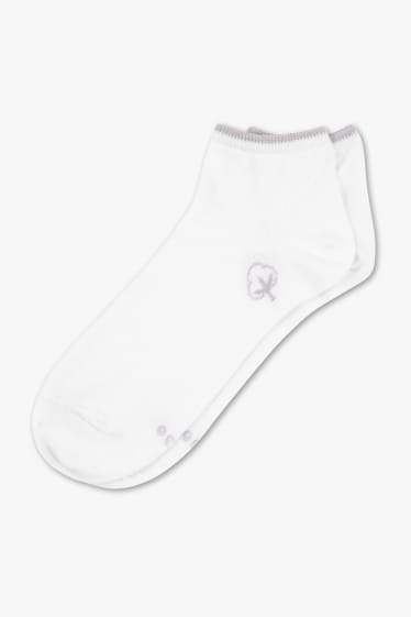 Mujer - Pack de 7 - calcetines tobilleros - blanco