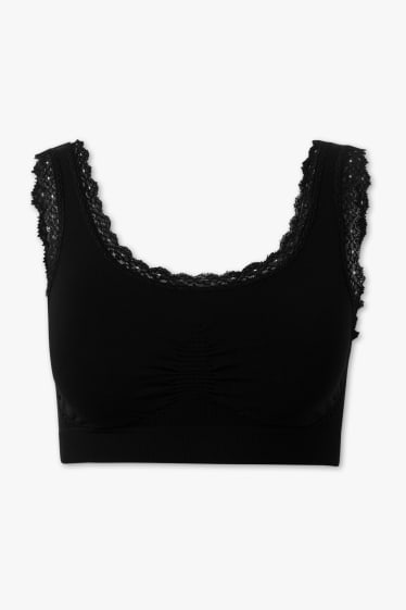 Femmes - Brassière - sans coutures - noir