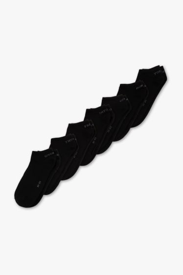 Femmes - Lot de 7 - chaussettes de sport basiques - noir