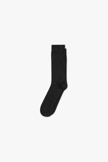 Hombre - Pack de 3 - calcetines - Áloe vera - gris jaspeado