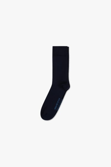 Heren - Set van 3 - sokken - Aloë vera - donkerblauw