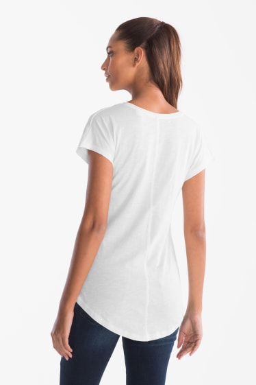 Femmes - T-shirt - blanc crème