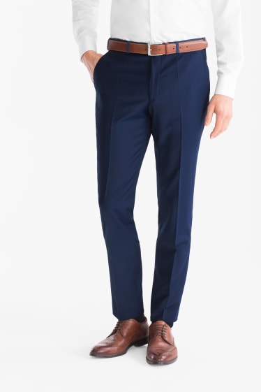 Hommes - Pantalon à coordonner - slim fit - bleu foncé
