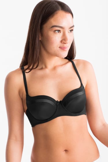 Women - Underwire bra - FULL COVERAGE - padded - black