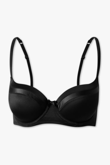 Women - Underwire bra - FULL COVERAGE - padded - black