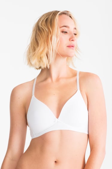 Women - Non-wired bra - padded - white