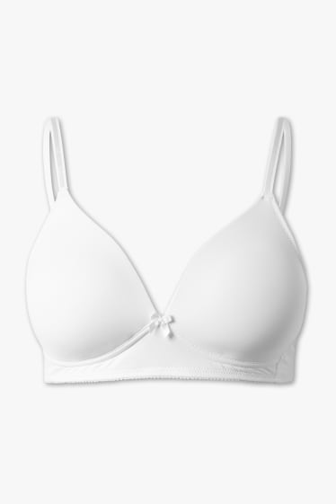 Women - Non-wired bra - padded - white