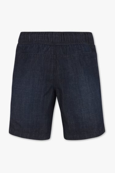 Kinderen - Bermuda van spijkerstof - jeansdonkerblauw