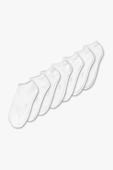 Mujer - Pack de 7 - calcetines tobilleros básicos - blanco