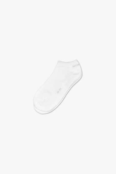 Mujer - Pack de 7 - calcetines tobilleros básicos - blanco