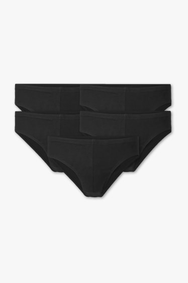 Hommes - Slips - pack de 5 - noir