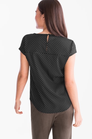 Donna - Blusa - pois - nero / bianco