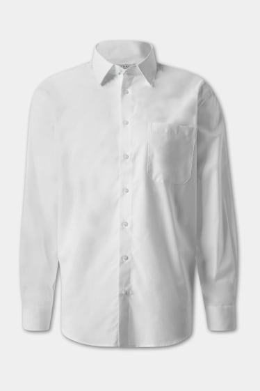 Men - Business shirt - regular fit - Kent collar - extra-short sleeves - white