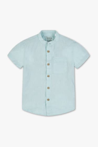Kinderen - Overhemd - linnenmix - lichtturquoise