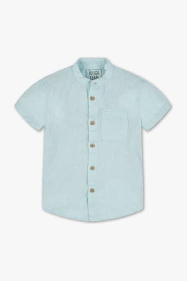 Bambini - Camicia - misto lino - turchese