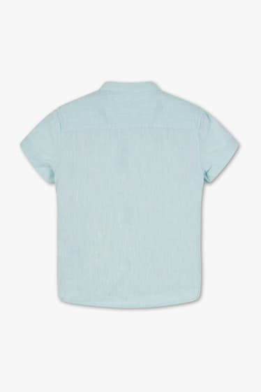 Kinderen - Overhemd - linnenmix - lichtturquoise