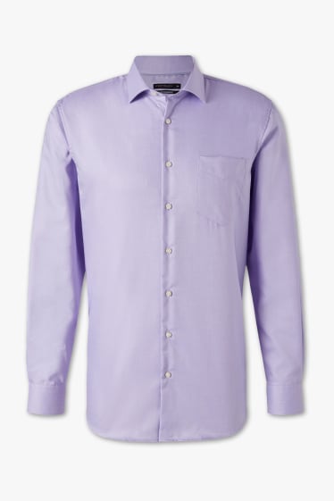 Bărbați - Cămașă office - Regular Fit - guler Kent - violet deschis