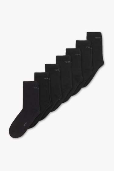 Femmes - Lot de 7 - chaussettes - noir