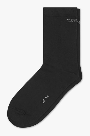 Dames - Set van 7 - sokken - zwart